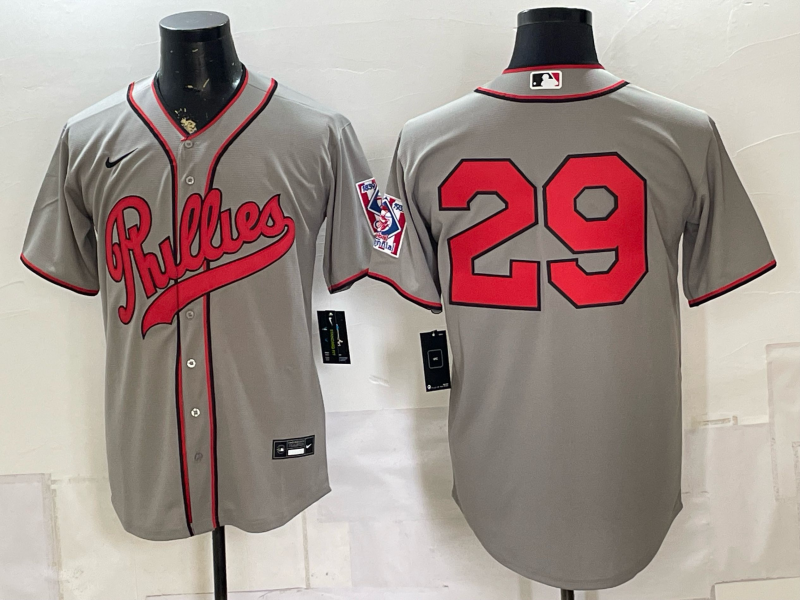 Men 2026 Philadelphia Phillies #29 grey Game Nike MLB Jersey 08040->philadelphia phillies->MLB Jersey